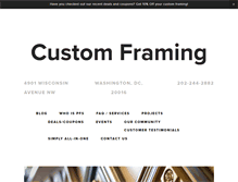 Tablet Screenshot of preservationandframing.com